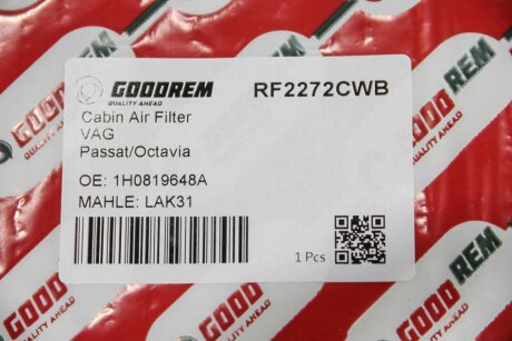 Угольный фильтр салона goodrem RF2272CWB