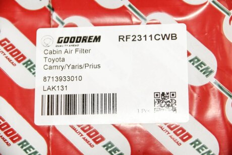 Угольный фильтр салона goodrem RF2311CWB