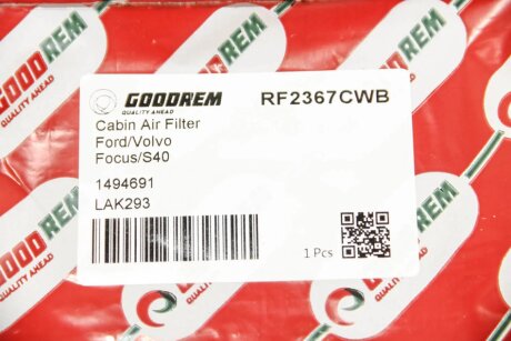 Угольный фильтр салона goodrem RF2367CWB