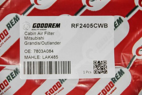 Угольный фильтр салона goodrem RF2405CWB
