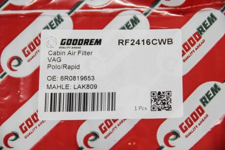 Вугільний фільтр салону goodrem RF2416CWB