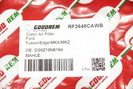 Угольный фильтр салона goodrem RF2648CAWB