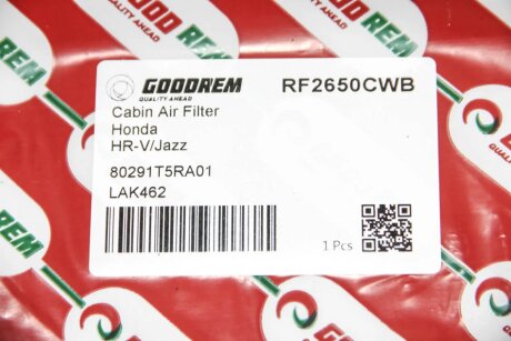Угольный фильтр салона goodrem RF2650CWB