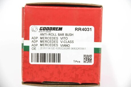 Втулка (резинка) переднего стабилизатора goodrem RR4031