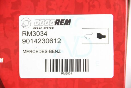 Задній гальмівний (тормозний) диск goodrem RM3034