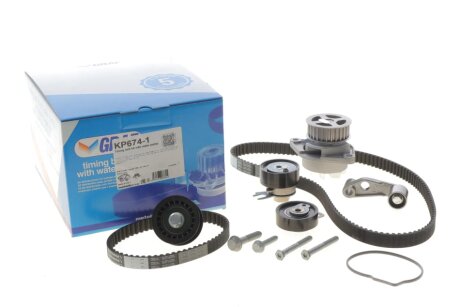 Комплект ГРМ з помпою води graf KP6741