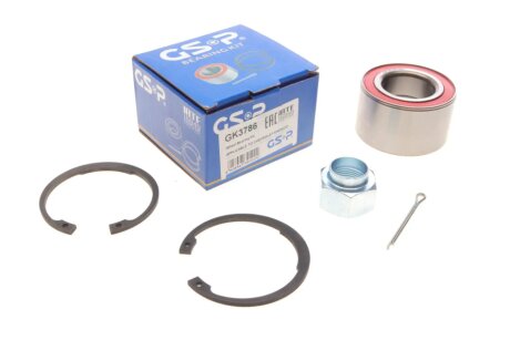 Підшипник перед. (+стопорні кільця, шплінт, гайка) Opel Kadett 1.3-1.4 /Astra 92-98/Vectra 1.4-1.6 gsp GK3786