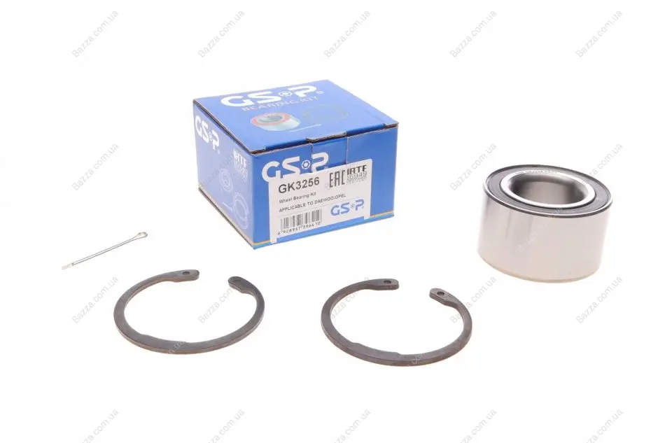 Підшипник перед. (+стопорні кільця, шплінт) Opel Kadett 1.3-1.4 /Astra 92-98/Vectra 1.4-1.6 GSP GK3256 (фото 1)