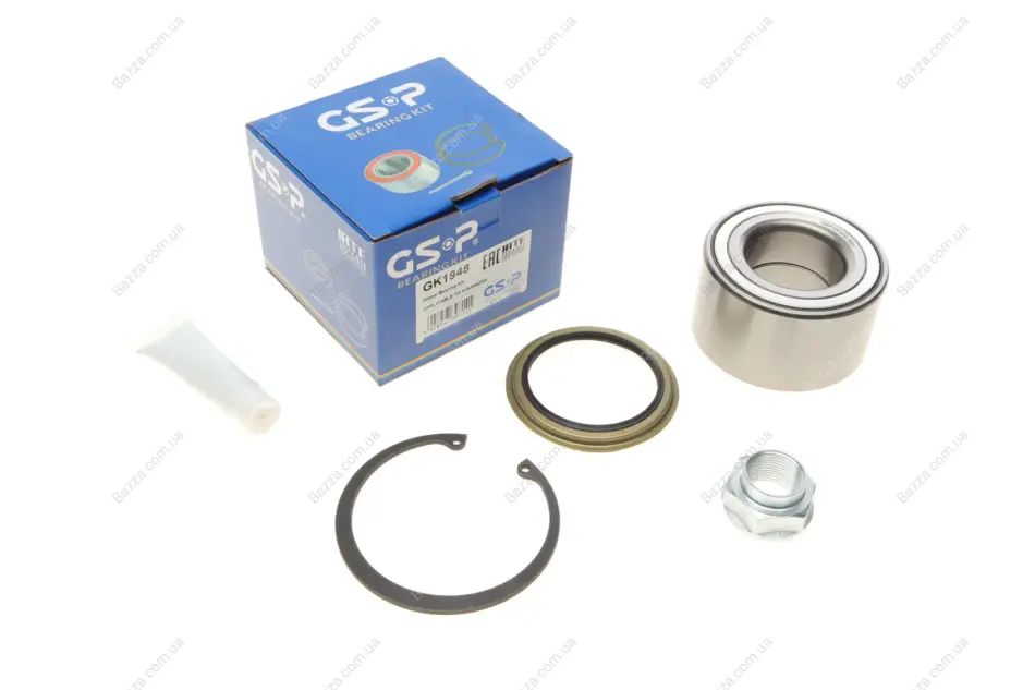 Пiдшипник ступиці перед. (к-кт з гайкою) ZAZ Forza 1.5 10- Mazda 323/626/MX-6 GSP GK1948