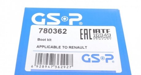 Пыльник шруса (гранаты) внутренний-наружный gsp 780362