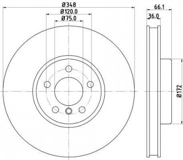 Тормозной диск hella 8DD 355 119-271