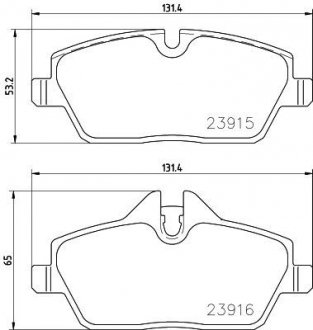 Передні тормозні (гальмівні) колодки hella 8DB 355 021-881