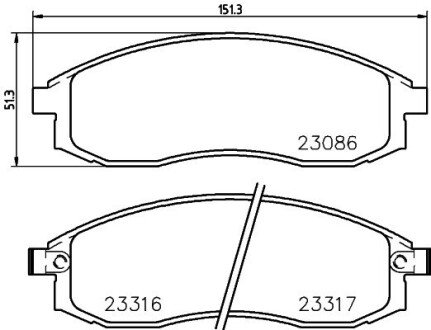 Nissan гальм. колод. передн. Maxima QX 97-2000 hella 8DB355006731