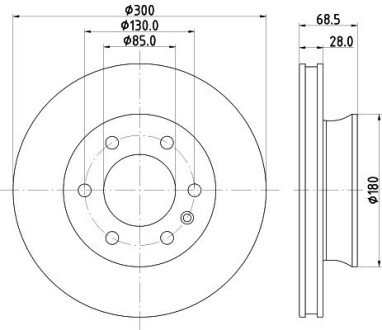 PRO DB Диск гальмівний передн. Sprinter 06- hella 8DD 355 131-891 на Мерседес Sprinter w907/w910