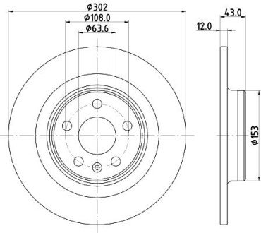 PRO HIGH CARBON VOLVO диск гальм. задн. S60 20- hella 8DD355126991