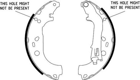 Колодки ручного (стоячого) гальма hella 8DB355002781