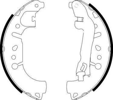 Колодки ручного (стоячого) тормоза hella 8DB355022271