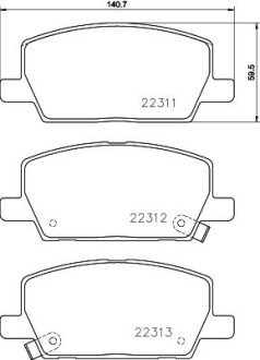 Колодки ручного (стоячого) тормоза hella 8DB 355 040-001