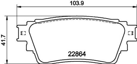 Колодки ручного (стоячого) гальма hella 8DB 355 040-501