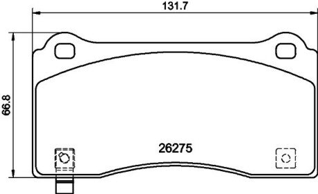 Колодки ручного (стоячого) гальма hella 8DB 355 040-861