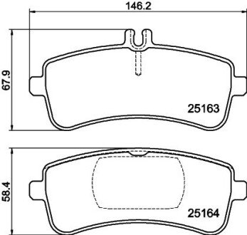 Комплект гальмівних накладок, дискове гальмо hella 8DB355025241 на Мерседес SL-Class R231