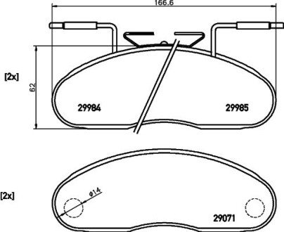 Передні тормозні (гальмівні) колодки hella 8DB 355 005-341 на Рено Messenger