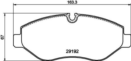 Передние тормозные колодки hella 8DB 355 005-521 на Мерседес Sprinter w907/w910