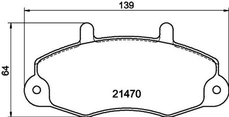 Передние тормозные колодки hella 8DB355006-391 на Форд Transit