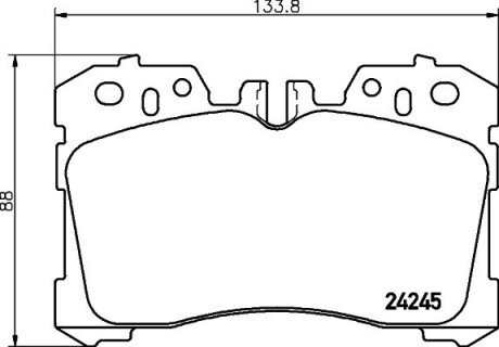 Передні тормозні (гальмівні) колодки hella 8DB355006-661