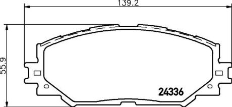 Передні тормозні (гальмівні) колодки hella 8DB355006861