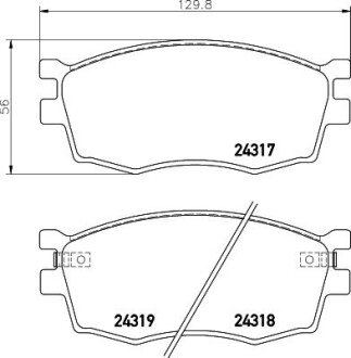 Передние тормозные колодки hella 8DB355006-951 на Киа Рио 2