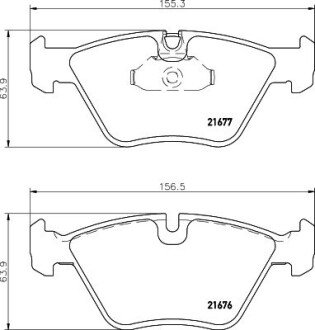 Передні тормозні (гальмівні) колодки hella 8DB355007961