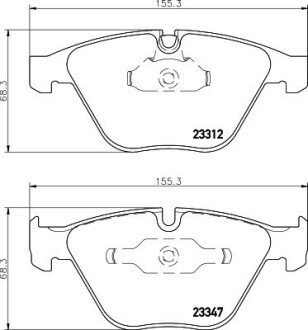 Передние тормозные колодки hella 8DB355009-271 на Бмв 3 Series