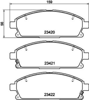 Передние тормозные колодки hella 8DB355009-661 на Ниссан Х (икс) трейл т30