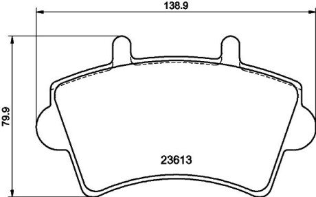 Передні тормозні (гальмівні) колодки hella 8DB355010021