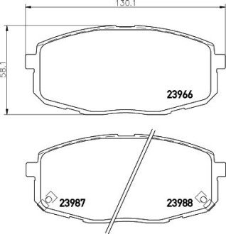 Передние тормозные колодки hella 8DB355010-611 на Киа Каренс 2, 3