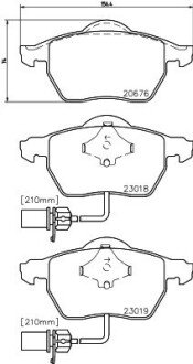 Передние тормозные колодки hella 8DB355010-731 на Ауди А6 с6