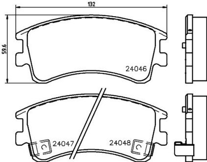 Передние тормозные колодки hella 8DB 355 011-141