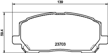 Передние тормозные колодки hella 8DB 355 011-161 на Лексус Rx300