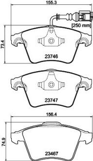 Передние тормозные колодки hella 8DB 355 011-171