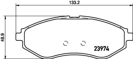 Передние тормозные колодки hella 8DB355011-251 на Chevrolet Aveo т250