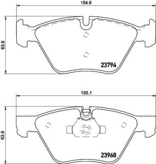 Передні тормозні (гальмівні) колодки hella 8DB 355 011-321 на Бмв X1