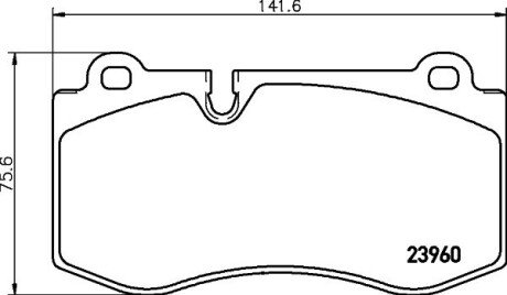 Передние тормозные колодки hella 8DB 355 011-401 на Мерседес S-Class C216