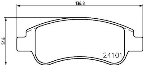 Передние тормозные колодки hella 8DB355011521