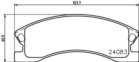 Передние тормозные колодки hella 8DB355011-541