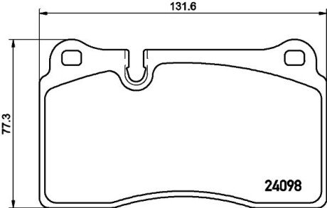 Передні тормозні (гальмівні) колодки hella 8DB 355 011-851