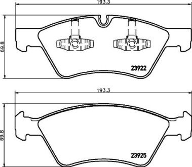 Передние тормозные колодки hella 8DB 355 012-011 на Мерседес R-Class w251