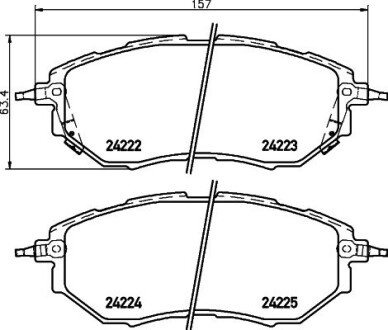 Передние тормозные колодки hella 8DB 355 012-031