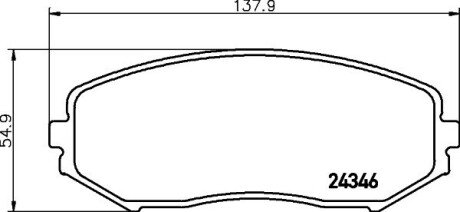 Передние тормозные колодки hella 8DB 355 012-351