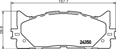 Передні тормозні (гальмівні) колодки hella 8DB355012401